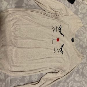 kitty cat face sweater